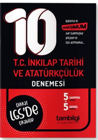 Tambilgi Yayınları 8. Sınıf LGS T.C. İnkılap Tarihi ve Atatürkçülük 10 lu Branş Denemesi