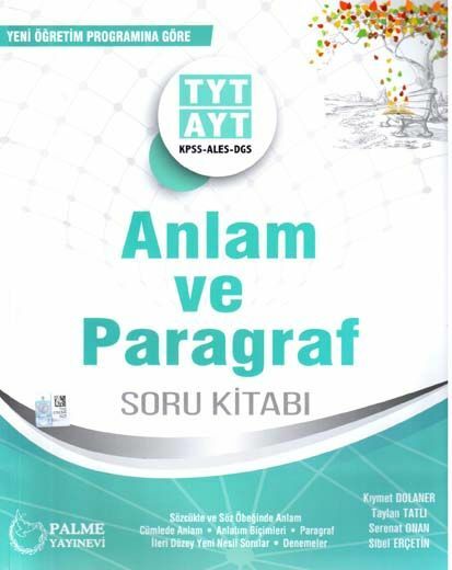 Palme Yayınları TYT AYT KPSS ALES DGS Anlam ve Paragraf Soru Kitabı