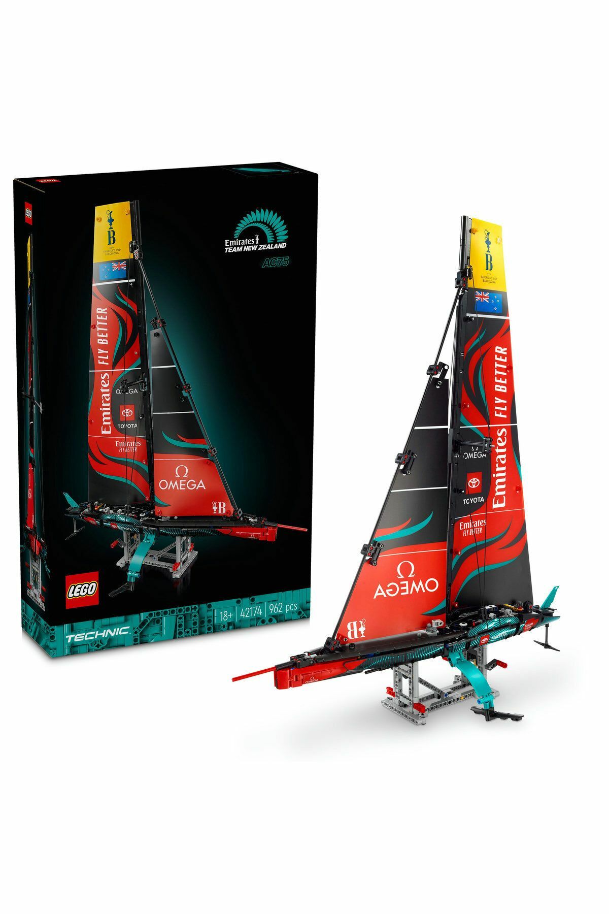 ® Technic Emirates Team New Zealand AC75 Yat 42174 - Yetişkinler için  Yapım Seti (962 Parça)