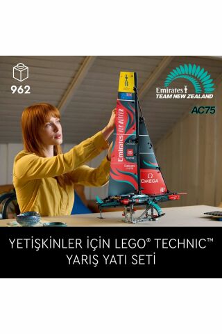 ® Technic Emirates Team New Zealand AC75 Yat 42174 - Yetişkinler için  Yapım Seti (962 Parça)