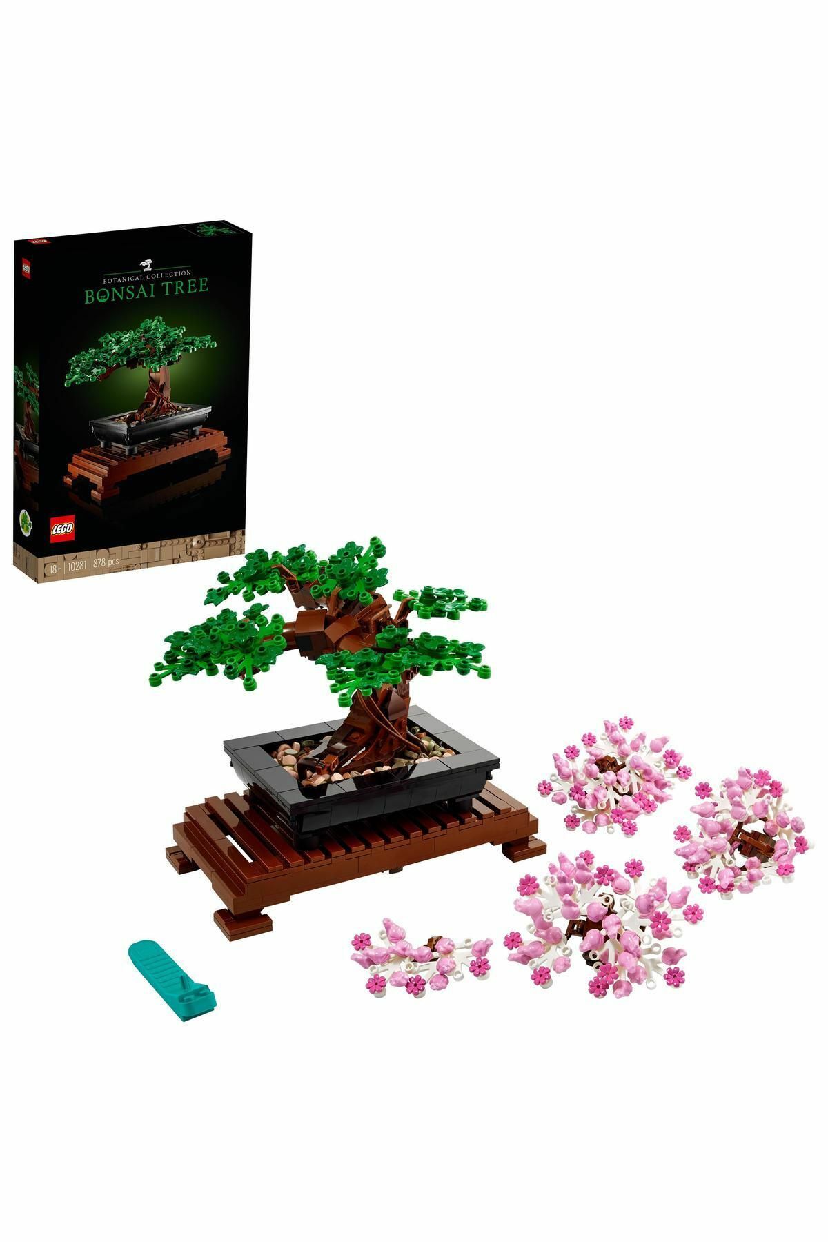 ® ICONS Bonsai Ağacı 10281 - Yetişkinler İçin Koleksiyonluk Dekoratif Yapım Seti (878 Parça)