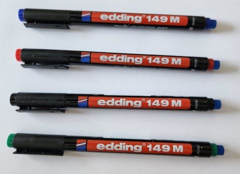 Edding Asetat Kalemi̇ Silgili (E-149M) 4 Renk Set