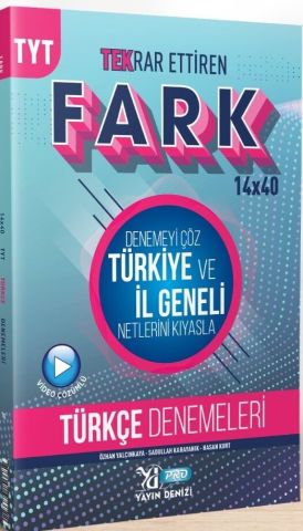 Yayın Denizi TYT Türkçe Fark 14 x 40 Tekrar Ettiren Denemeleri