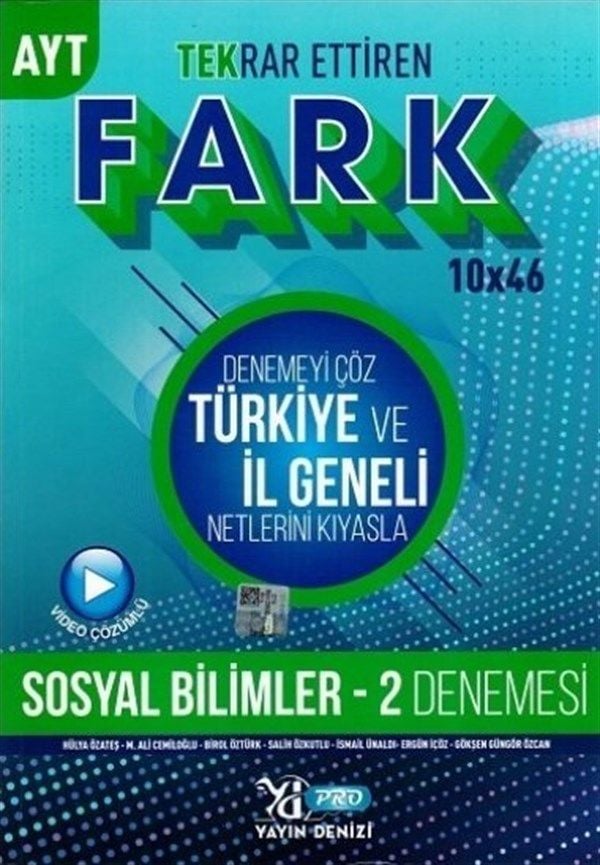 Yayın Denizi YKS AYT Sosyal Bilimler 2 Tekrar Ettiren Fark 10x46 Deneme Video Çözümlü