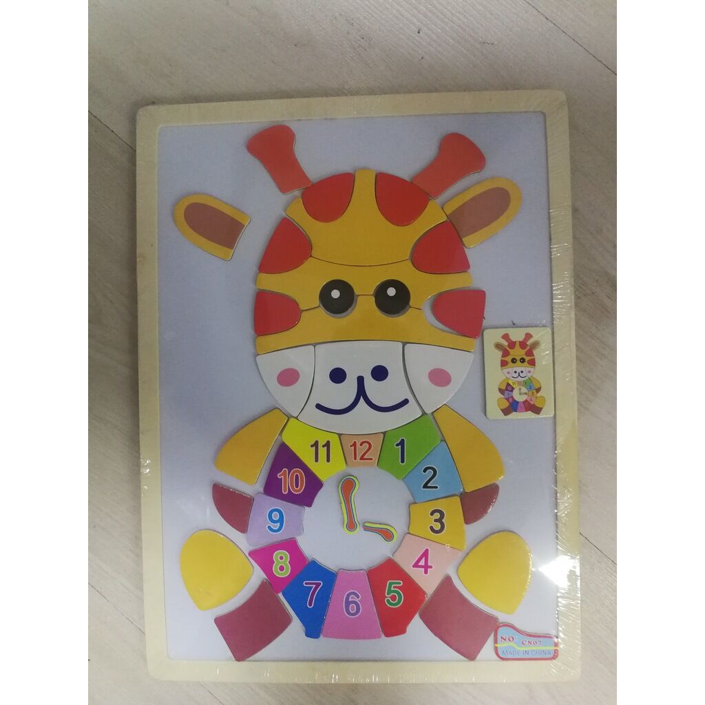 Wooden Toys Ahşap Puzzle Manyetik Saat C-807