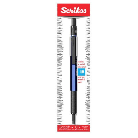 Scrikss Graph-x Metal 0,7 Versatil Kalem Mavi