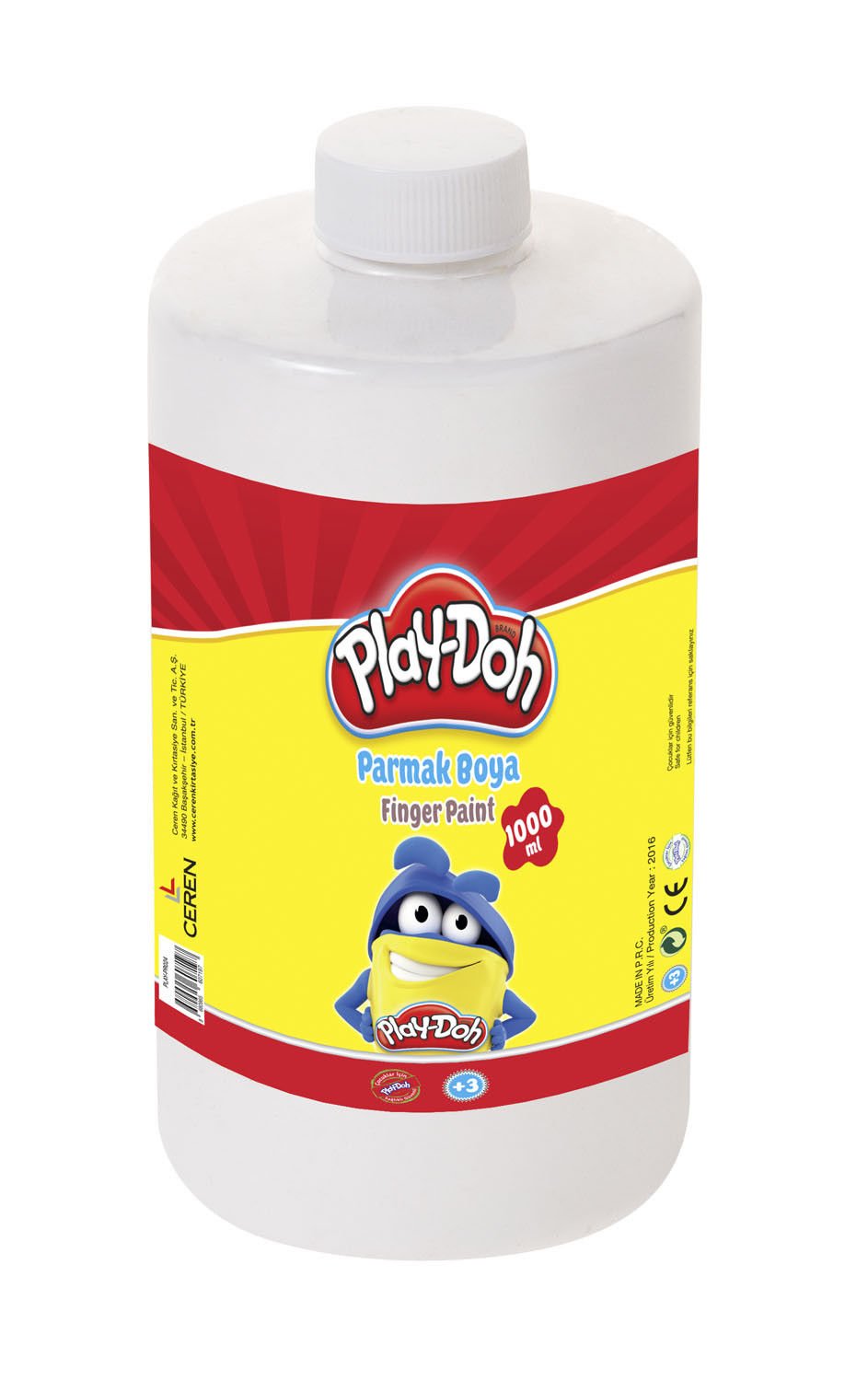 Play-Doh Parmak Boyası 1000ml Beyaz PR024