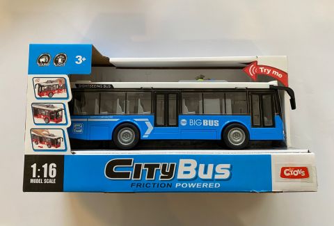 Ctoys Cıty Bus 1:16 Işıklı Sesli Şehir Otobüsü Mavi