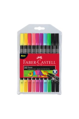 Faber Castell Neon Çift Taraflı Keçeli Boya Kalemi 10 Renk 15 11 09