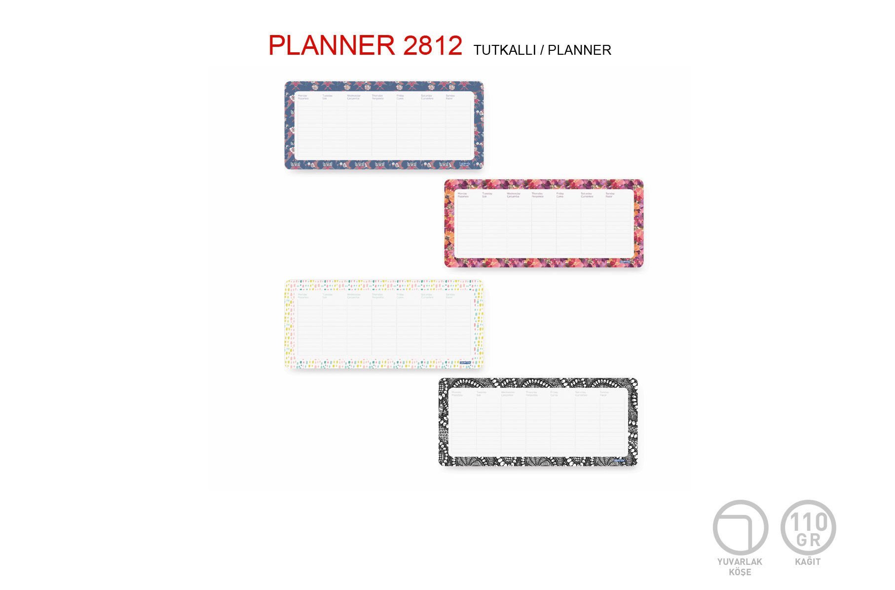 Gıpta 28X12cm Haftalık Plan Defteri 52 Sayfa