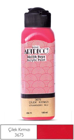 Artdeco Akrilik Boya 140ml Çilek Kırmızı 3675