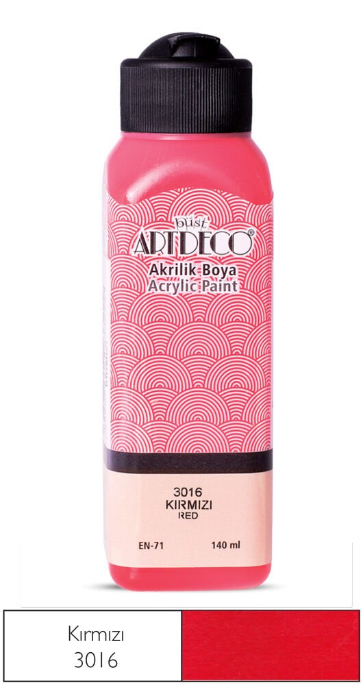 Artdeco Akrilik Boya 140ml Kırmızı 3016