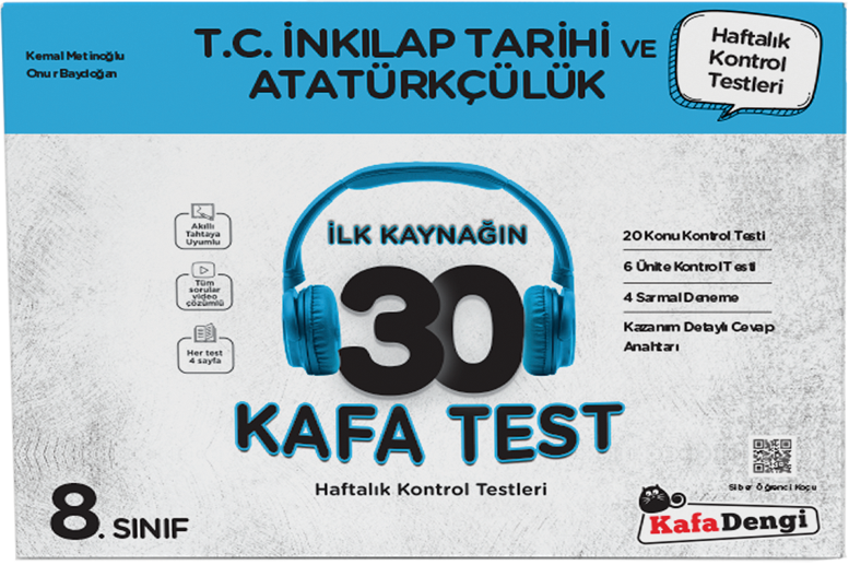 Kafa Dengi Yayınları 8. Sınıf İnkilap Tarihi 30 Kafa Test