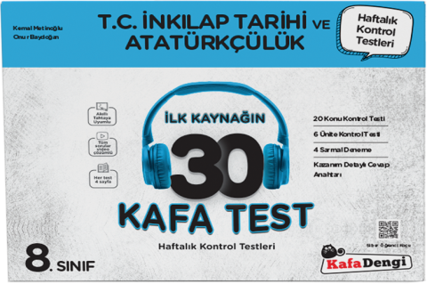 Kafa Dengi Yayınları 8. Sınıf İnkilap Tarihi 30 Kafa Test