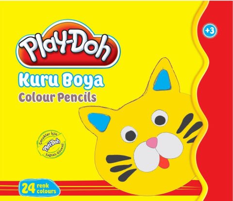 Play-Doh 24 Renk Kuru Boya Teneke Kutu Play-KU014