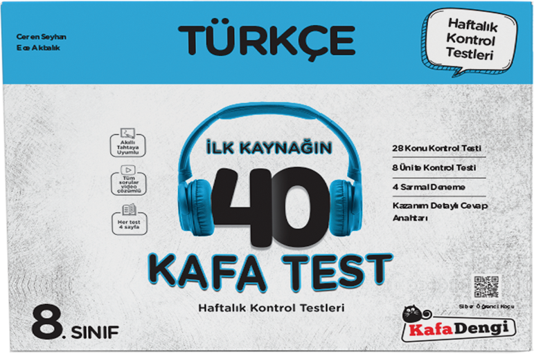 Kafa Dengi Yayınları 8. Sınıf Türkçe 40 Kafa Test