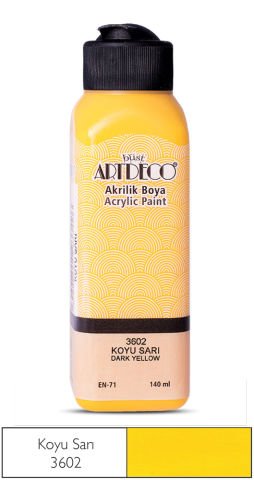 Artdeco Akrilik Boya 140ml Koyu Sarı 3602