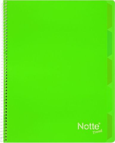 Notte Trend Plastik Kapak A4 40 Yaprak Kareli Spiralli Defter