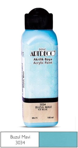 Artdeco Akrilik Boya 140ml Buzul Mavi 3034