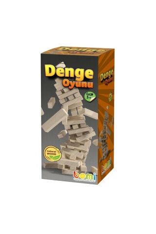 BEMİ Jenga 51 Parça Ahşap Denge Zeka Ve Strateji Oyunu