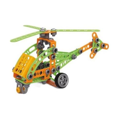 Polesie 83418 Eğitici Oyuncak Mucit Tasarım Seti Helikopter No:1 (129 Parça)