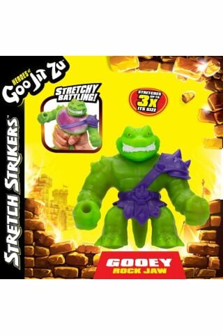 Heroes of Goo Jit Zu Stretch Tekli Paket Rock Jaw Benzersiz Goo Dolgu, Boyutlarının 3 Katına Kadar