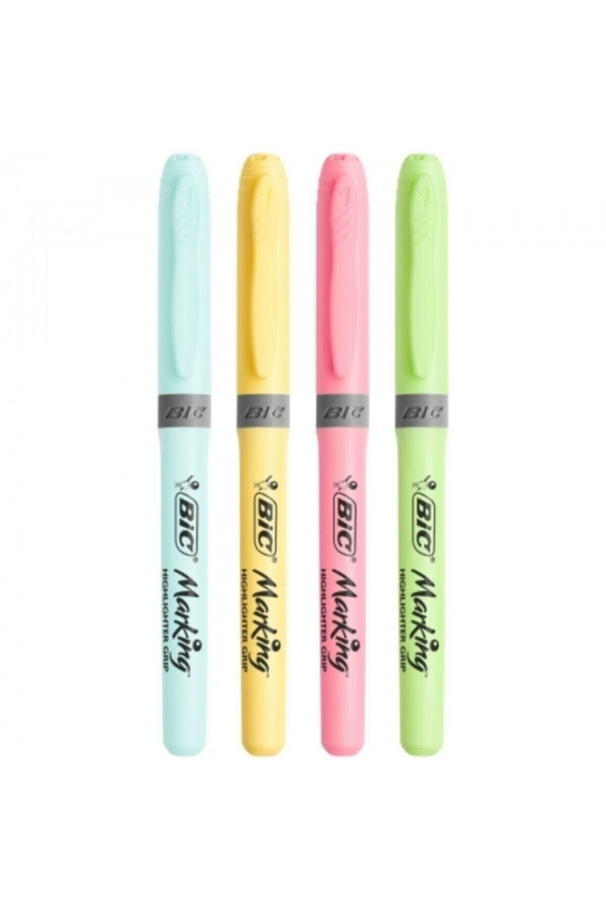 Marking Highlighter Grip Pastel Fosforlu 4 Renk