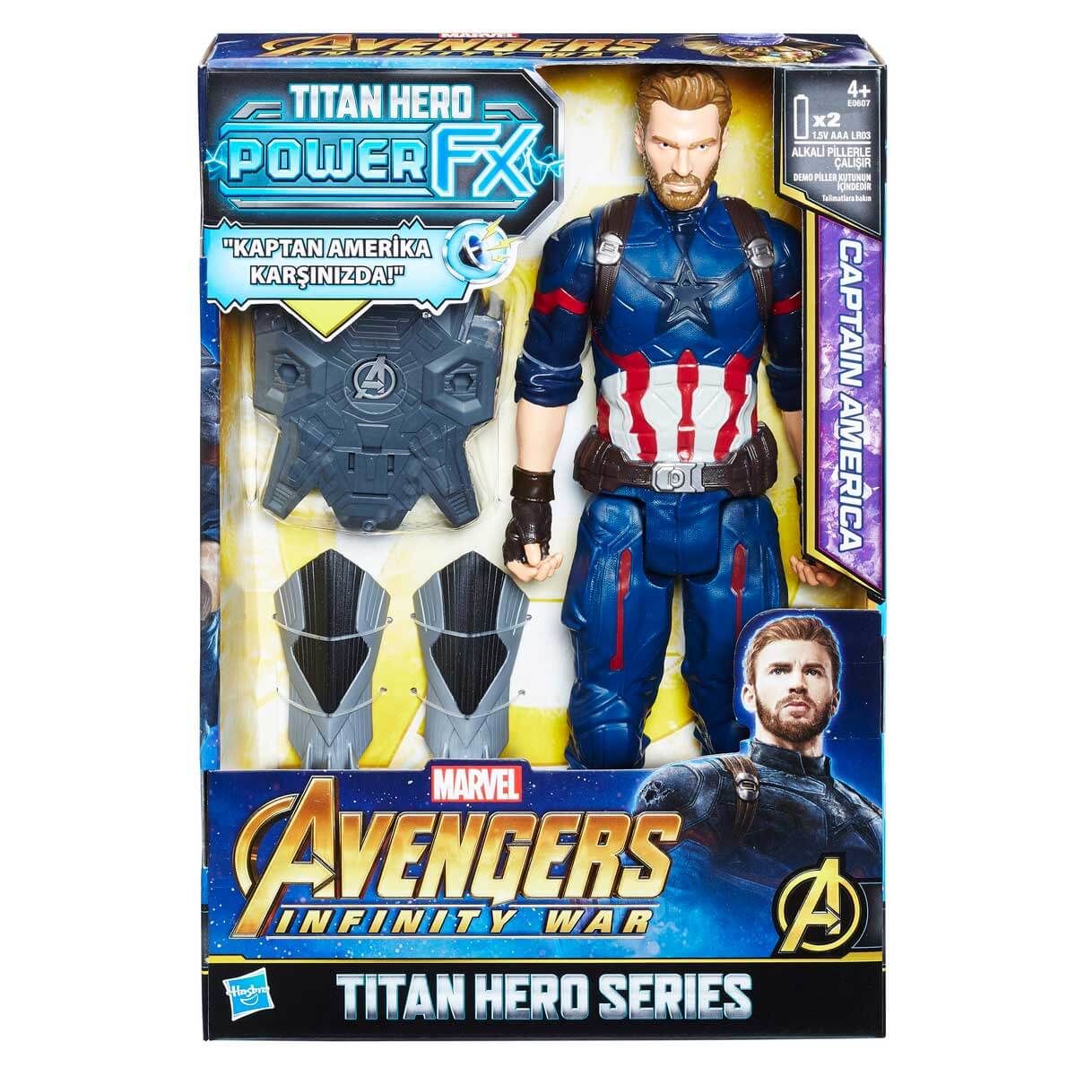 Hasbro Avengers Infinity War Titan Hero Power FX Captain America Figür 30 cm.