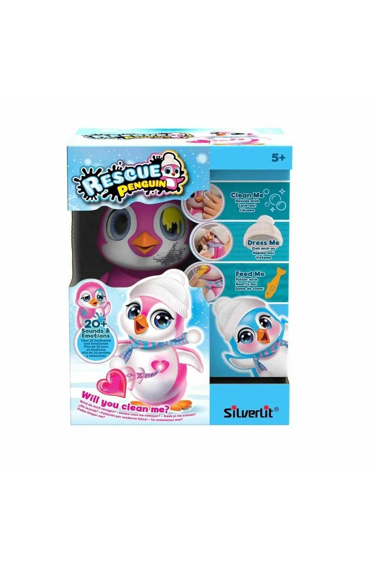 Silverlit Rescue Penguin Interactive Oyuncak Pembe