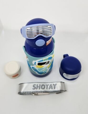 Shotay ST-8812 Space 600ML Çift Başlık (Kapak) Termos Matara Mavi