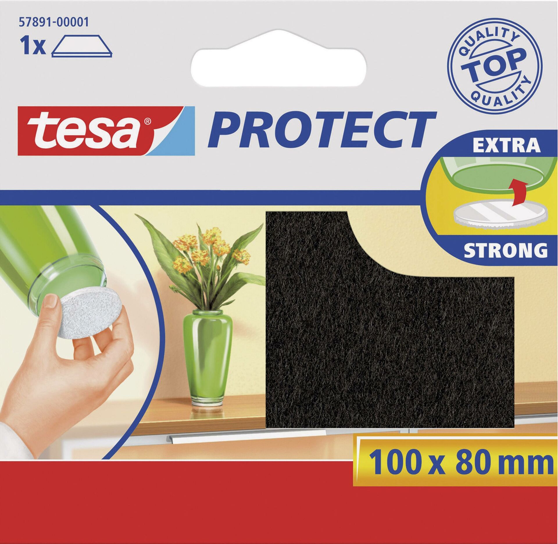 Tesa Protect Kesilebilir Çizilmeyi Önleyici Keçe Kahverengi 100x80mm