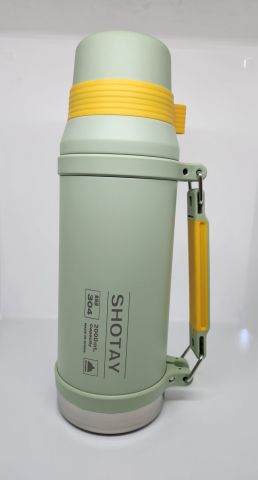 Shotay Vacuum Bottle 2 Lt Vakum Termos ST-8217 Yeşil Sarı