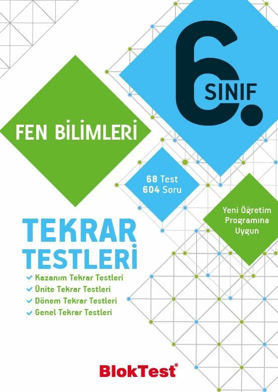 Bloktest Yayınları 6. Sınıf Fen Bilimleri Tekrar Testleri