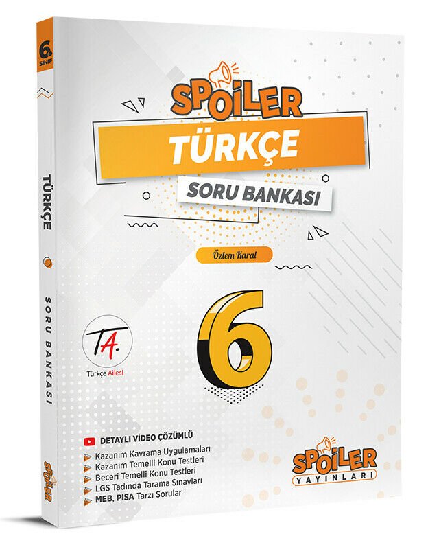 Spoiler Yayınları 6. Sınıf Türkçe Soru Bankası