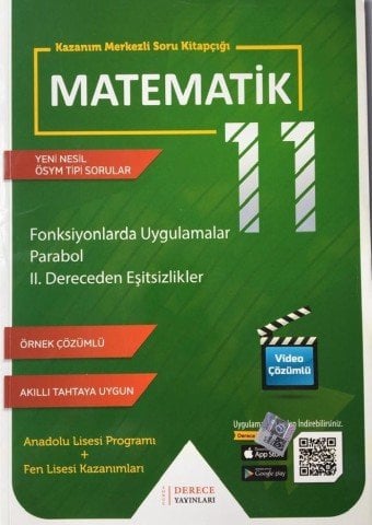 Sonuç Derece Yayınları 11.Sınıf Fonksiyonlarda Uygulamalar Parabol II.Dereceden Eşitsizlikler