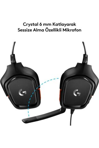 G G332 Stereo Kablolu Oyuncu Kulaklığı - Siyah