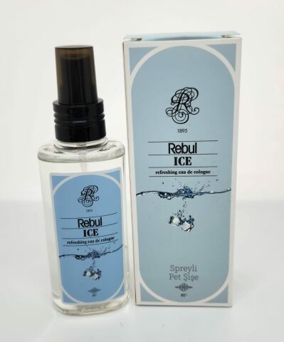 Rebul ICE 125ML Sprey Başlık Kutulu PVC Şişe Kolonya