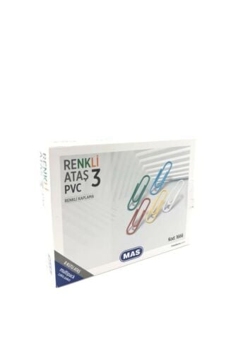 Mas Multipack Renkli Ataş PVC Kaplı 28 mm. 8x50=400 Adet 1666