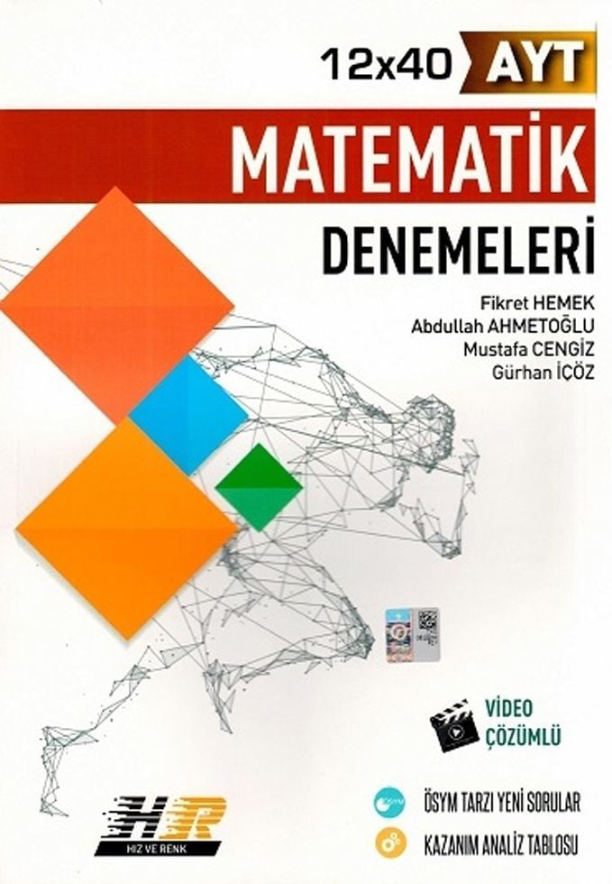 Hız ve Renk Yayınları AYT Matematik 12x40 Denemeleri