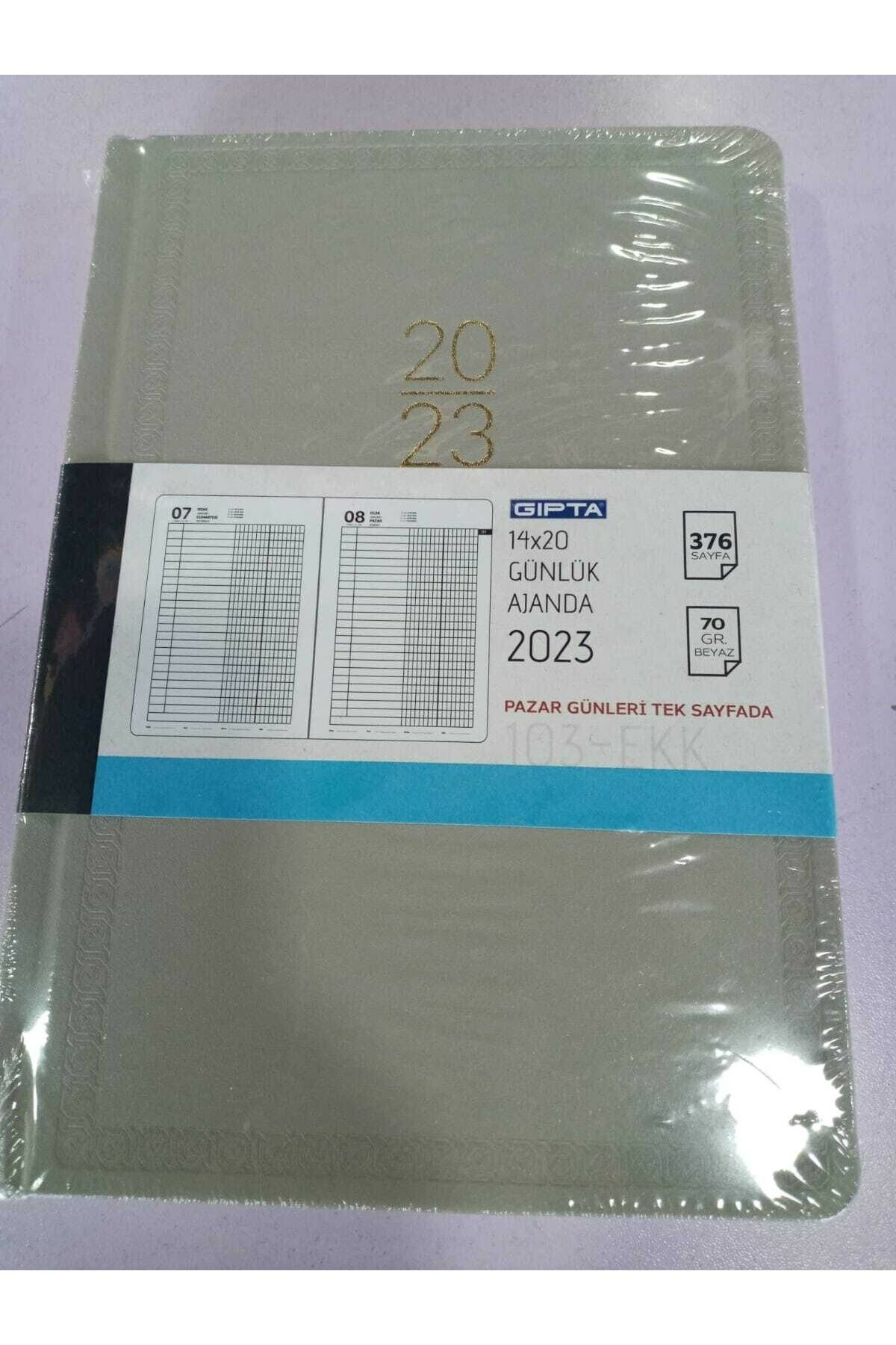 Günlük 2023 Kasa Ajandası 14x20 Cm 103 Ekk Gri