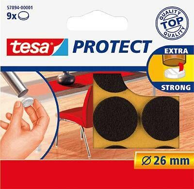 Tesa Protect Çizilmeye Karşı Koruma Sağlayan Keçe Yuvarlak 22mm 9 Adet Kahverengi