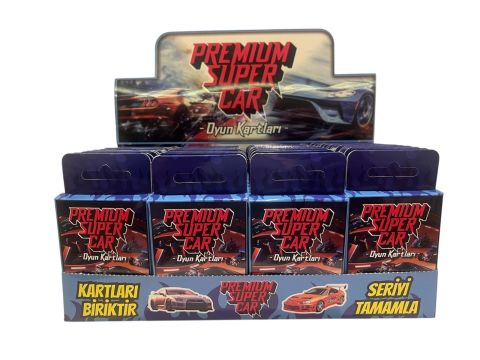 Premium Super Car Oyun Kartları 10 Kart 50 Farklı Karakter