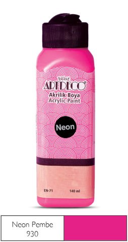 Artdeco Neon Akrilik Boya 140ml Neon Pembe 930