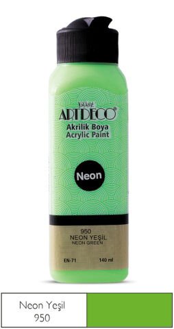 Artdeco Neon Akrilik Boya 140ml Neon Yeşil 950