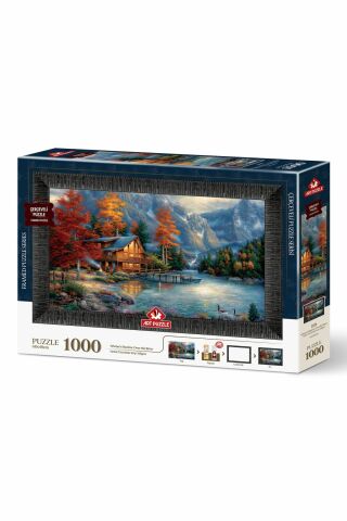 Art Puzzle Nehir Üzerinde Kış Gölgesi 1000 Parça Çerçeveli Puzzle 5696