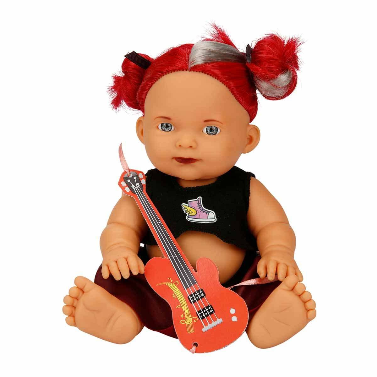 Ceren Punk Nil Bebek 23 cm. 20050 Kırmızı Kirpi Saç