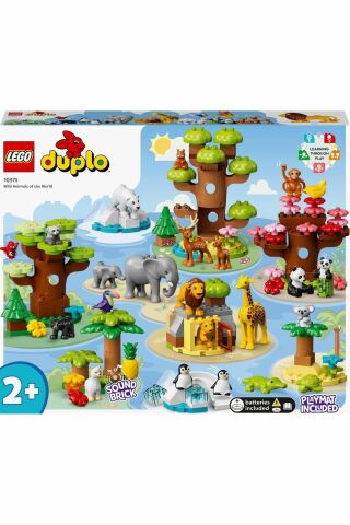 ® DUPLO® Vahşi Dünya Hayvanları 10975 - 2 Yaş ve Üzeri Çocuklar için Yapım Seti (142 Parça)