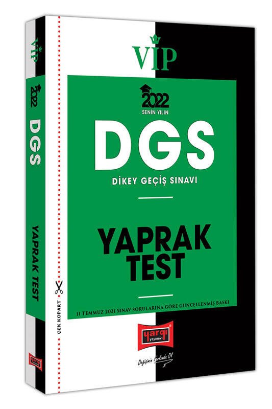 Yargı Yayınları 2022 VİP DGS Yaprak Test