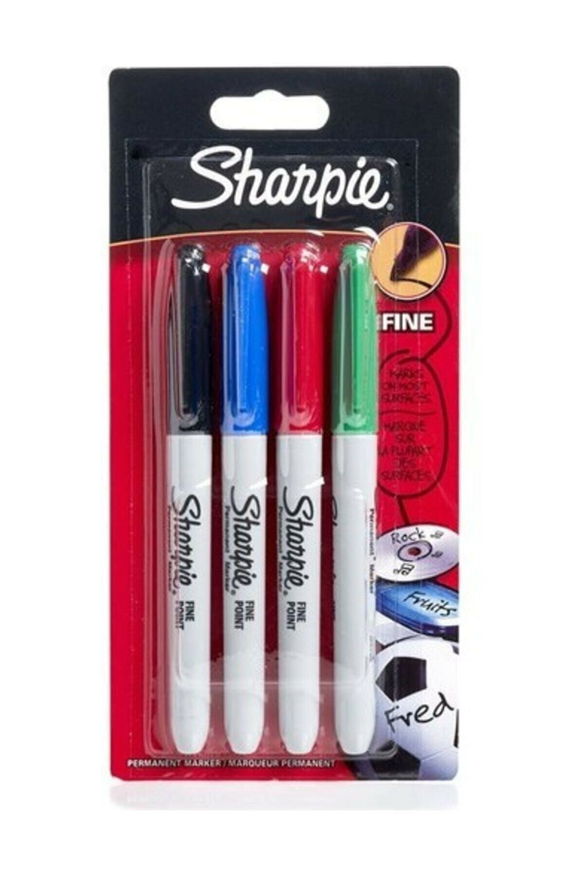 Sharpie Fine Permanent Markör Standart Renkler 4'lü