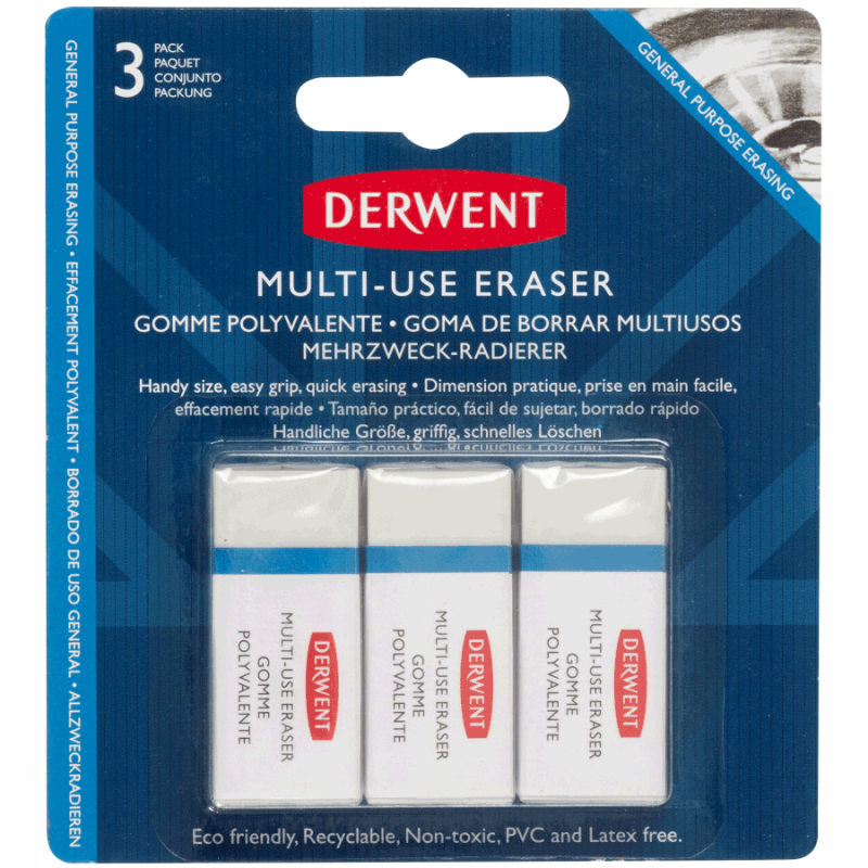 Derwent Small Multi Purpo Silgi 3'lü